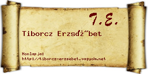 Tiborcz Erzsébet névjegykártya