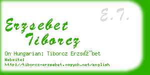 erzsebet tiborcz business card